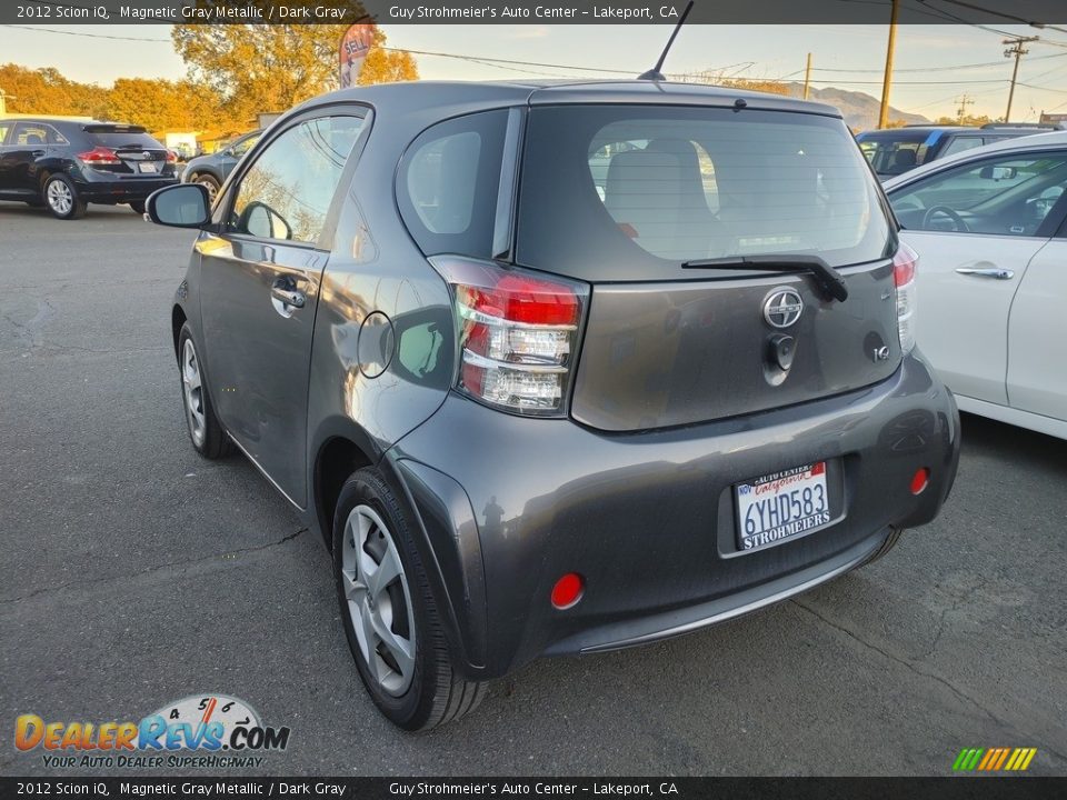 2012 Scion iQ Magnetic Gray Metallic / Dark Gray Photo #8