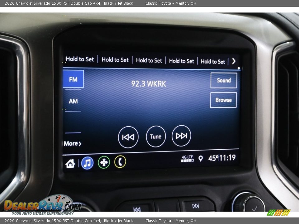 2020 Chevrolet Silverado 1500 RST Double Cab 4x4 Black / Jet Black Photo #11