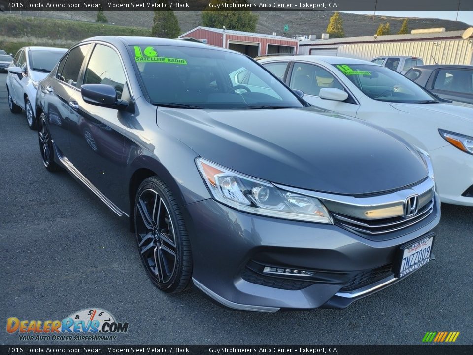 2016 Honda Accord Sport Sedan Modern Steel Metallic / Black Photo #1