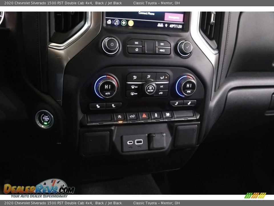 2020 Chevrolet Silverado 1500 RST Double Cab 4x4 Black / Jet Black Photo #13