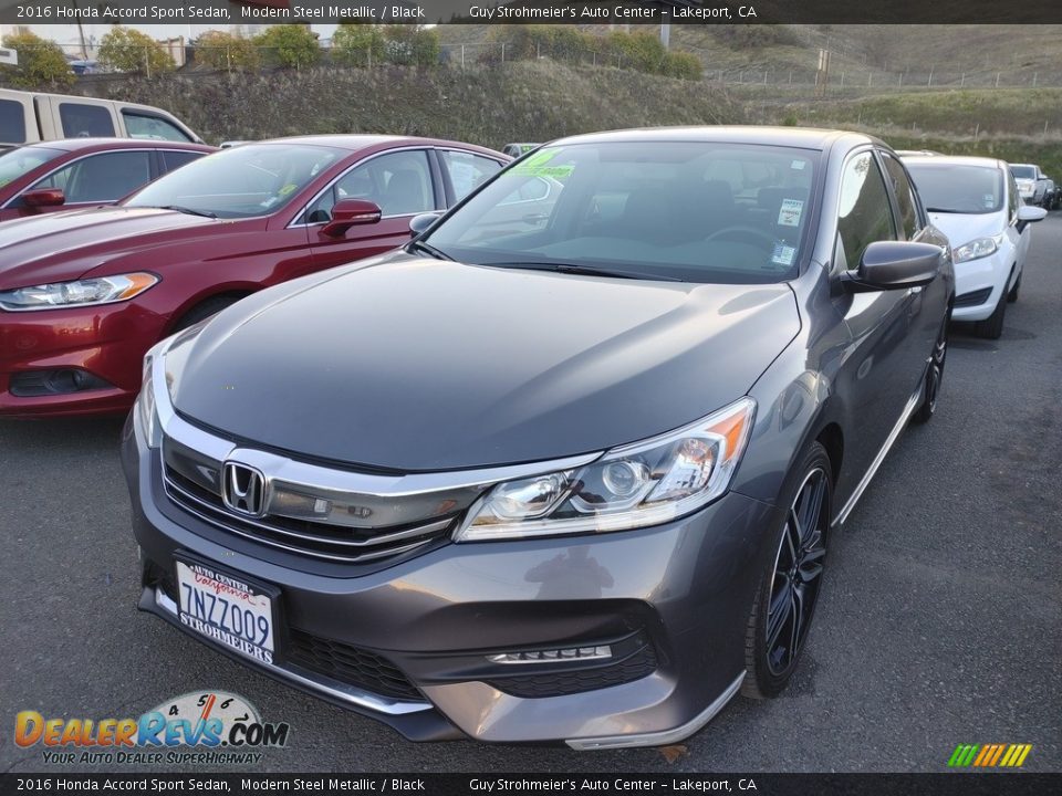 2016 Honda Accord Sport Sedan Modern Steel Metallic / Black Photo #3