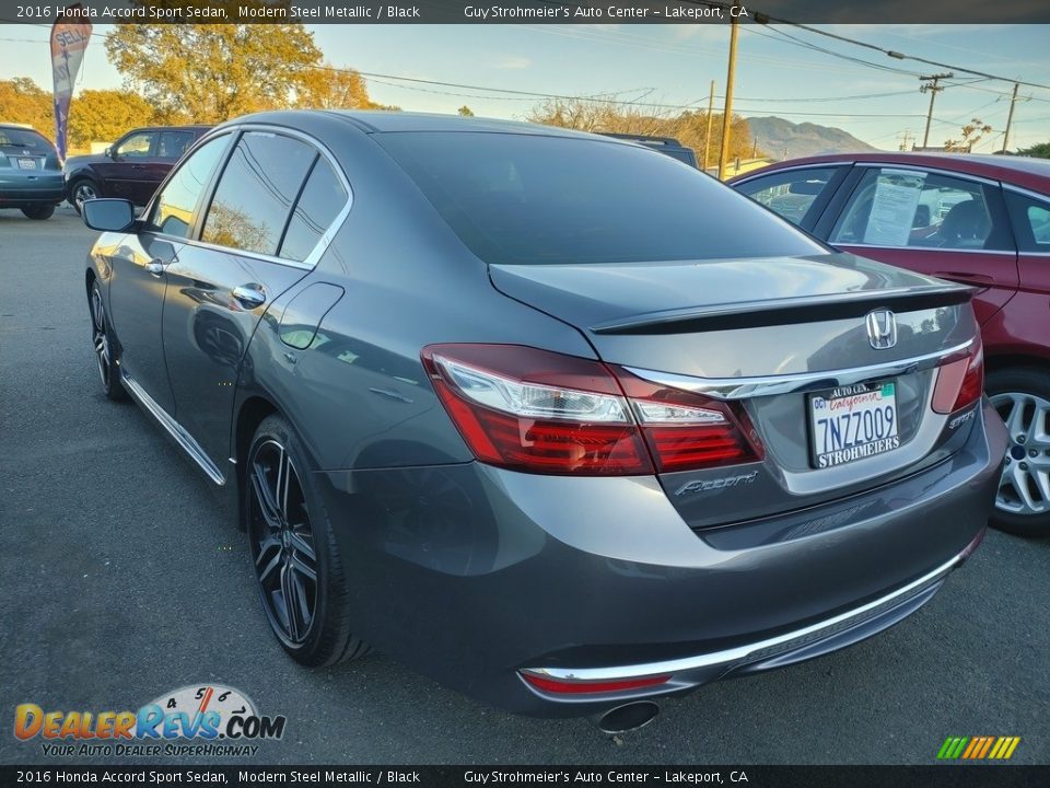 2016 Honda Accord Sport Sedan Modern Steel Metallic / Black Photo #7