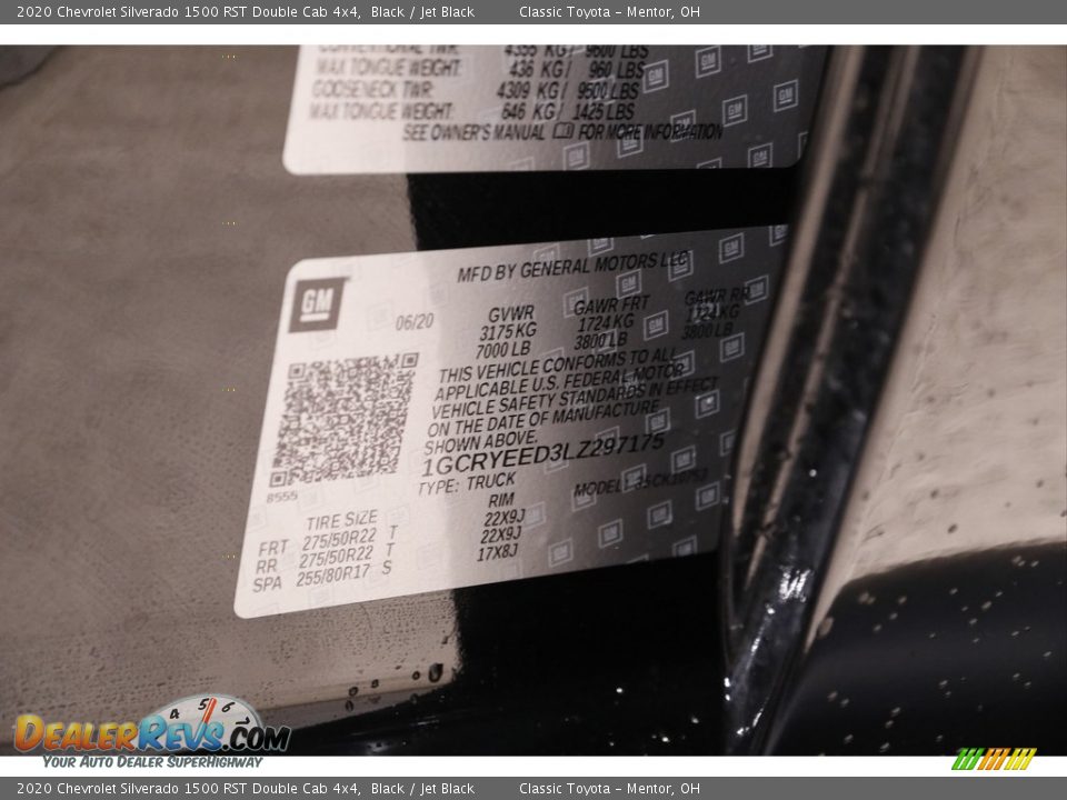 2020 Chevrolet Silverado 1500 RST Double Cab 4x4 Black / Jet Black Photo #21