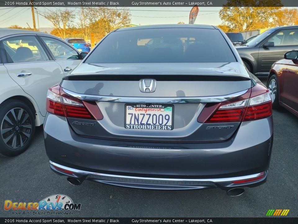 2016 Honda Accord Sport Sedan Modern Steel Metallic / Black Photo #8