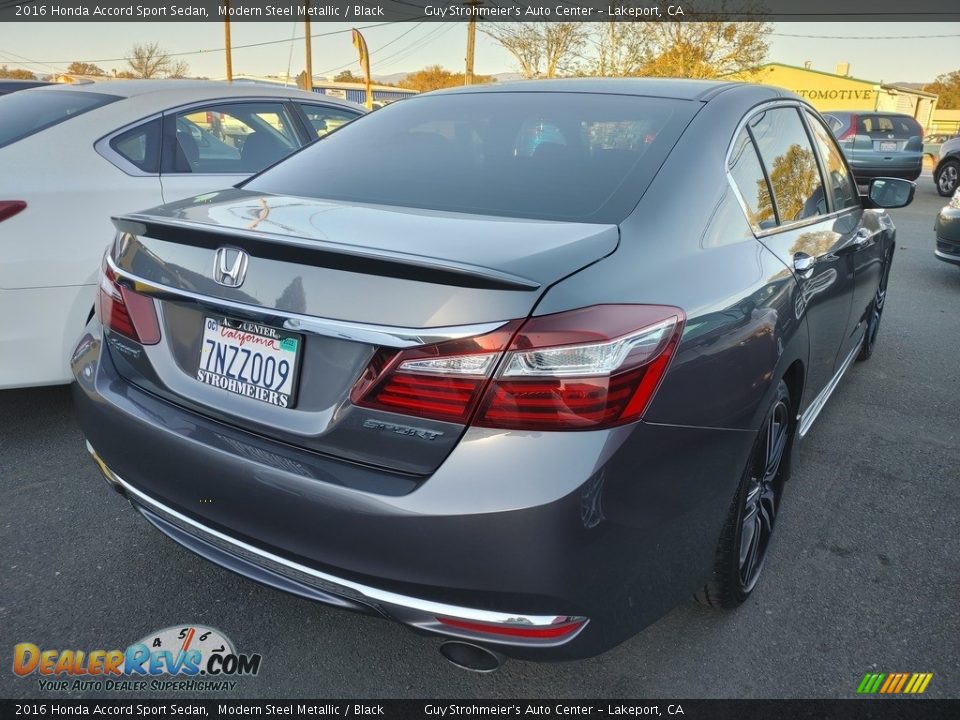 2016 Honda Accord Sport Sedan Modern Steel Metallic / Black Photo #9