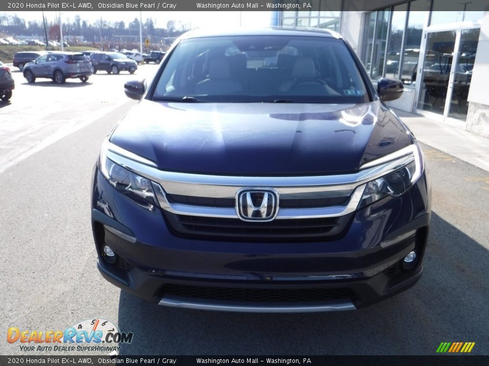 2020 Honda Pilot EX-L AWD Obsidian Blue Pearl / Gray Photo #5