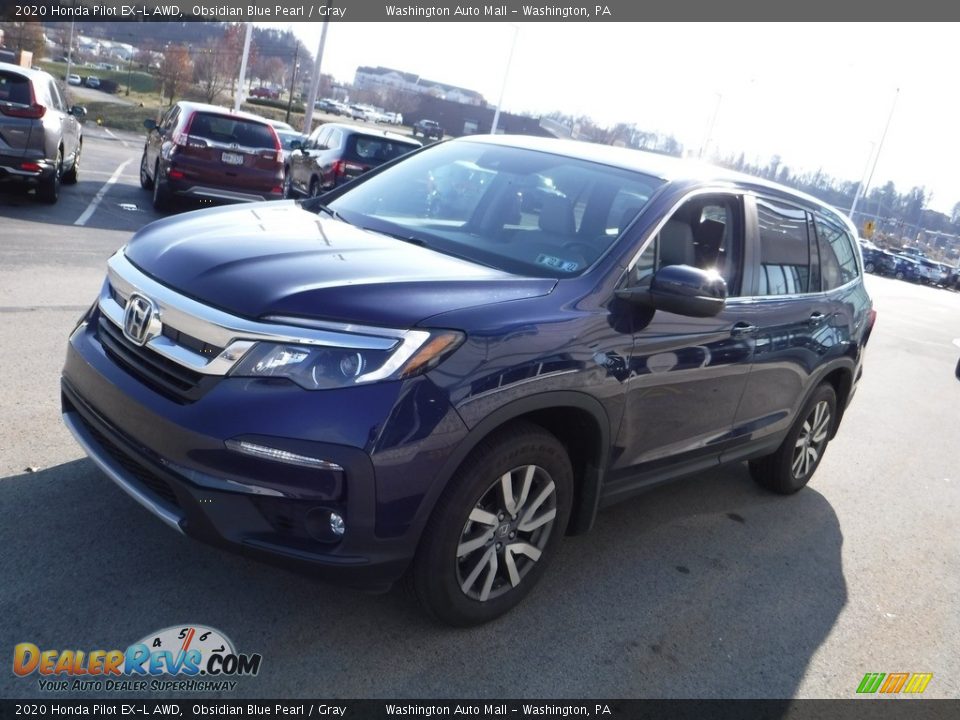 2020 Honda Pilot EX-L AWD Obsidian Blue Pearl / Gray Photo #6