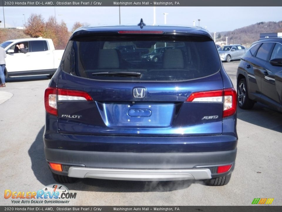 2020 Honda Pilot EX-L AWD Obsidian Blue Pearl / Gray Photo #9