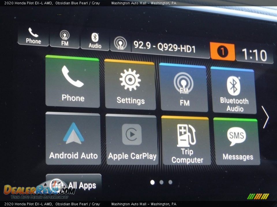 2020 Honda Pilot EX-L AWD Obsidian Blue Pearl / Gray Photo #20