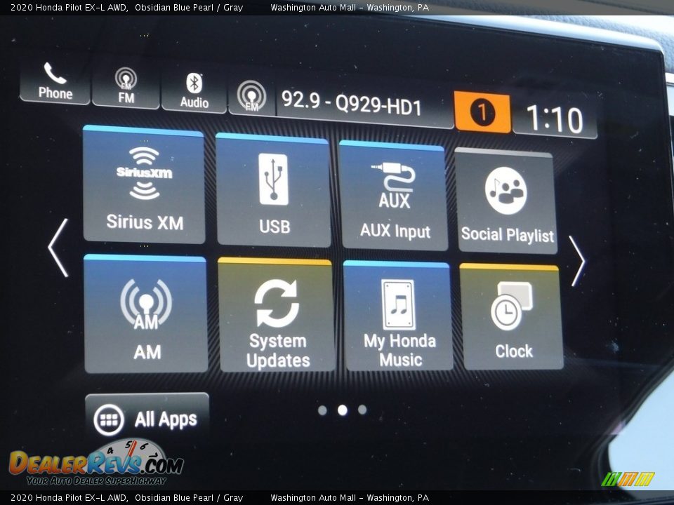 2020 Honda Pilot EX-L AWD Obsidian Blue Pearl / Gray Photo #21