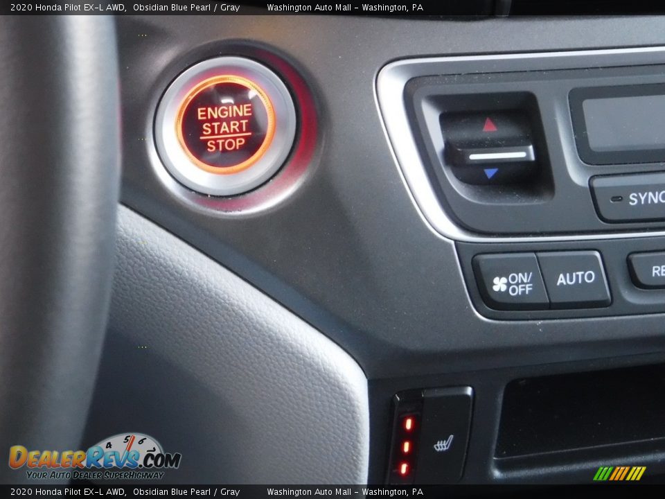 2020 Honda Pilot EX-L AWD Obsidian Blue Pearl / Gray Photo #24