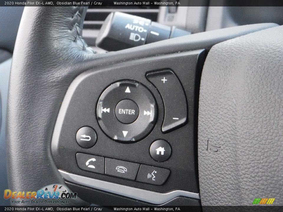 2020 Honda Pilot EX-L AWD Obsidian Blue Pearl / Gray Photo #26