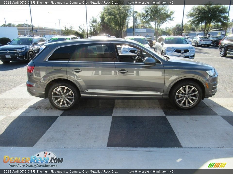 2018 Audi Q7 2.0 TFSI Premium Plus quattro Samurai Gray Metallic / Rock Gray Photo #3