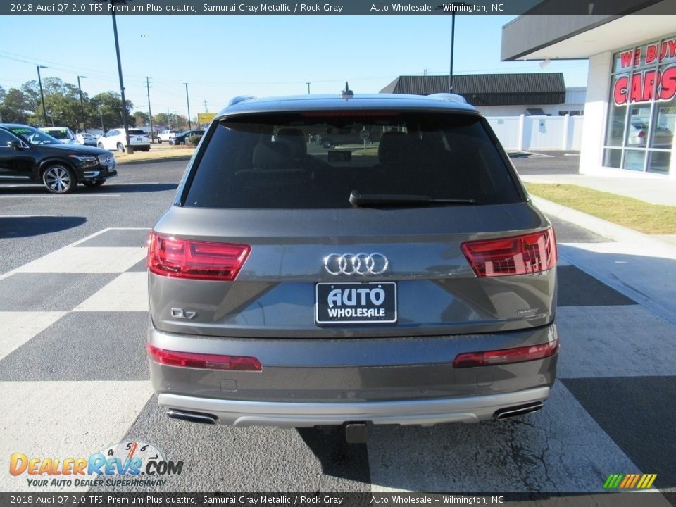 2018 Audi Q7 2.0 TFSI Premium Plus quattro Samurai Gray Metallic / Rock Gray Photo #4