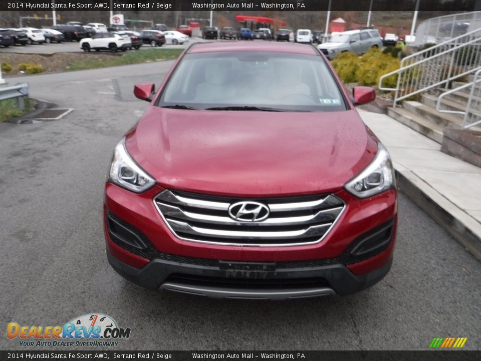 2014 Hyundai Santa Fe Sport AWD Serrano Red / Beige Photo #9