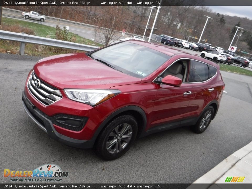 2014 Hyundai Santa Fe Sport AWD Serrano Red / Beige Photo #10