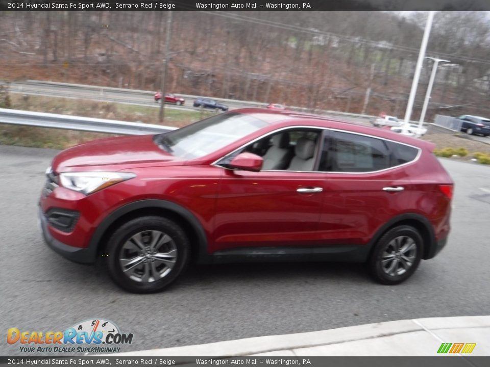 2014 Hyundai Santa Fe Sport AWD Serrano Red / Beige Photo #11