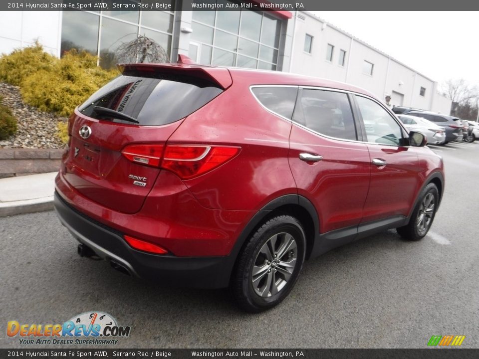 2014 Hyundai Santa Fe Sport AWD Serrano Red / Beige Photo #12