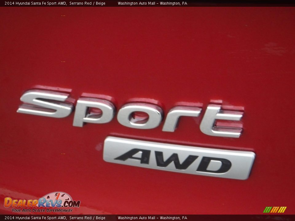 2014 Hyundai Santa Fe Sport AWD Serrano Red / Beige Photo #13