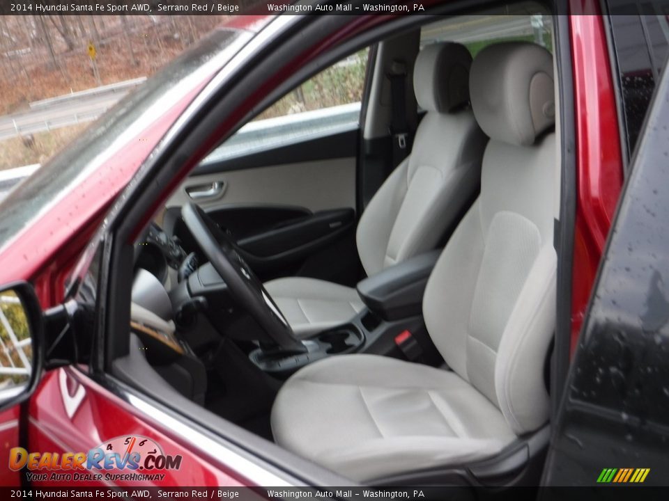 2014 Hyundai Santa Fe Sport AWD Serrano Red / Beige Photo #16