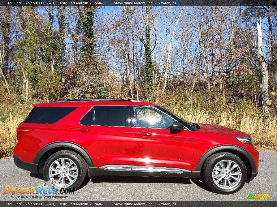 2020 Ford Explorer XLT 4WD Rapid Red Metallic / Ebony Photo #5