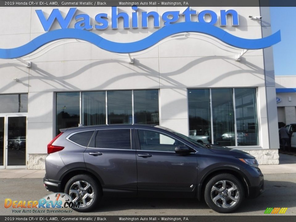 2019 Honda CR-V EX-L AWD Gunmetal Metallic / Black Photo #2