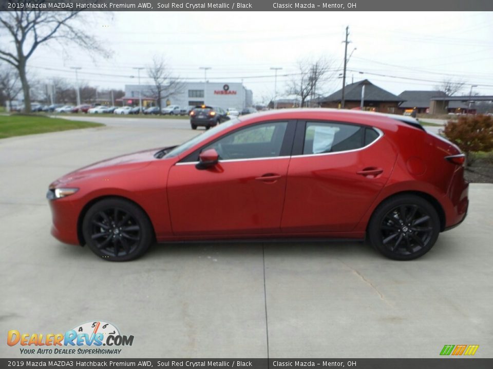 2019 Mazda MAZDA3 Hatchback Premium AWD Soul Red Crystal Metallic / Black Photo #2