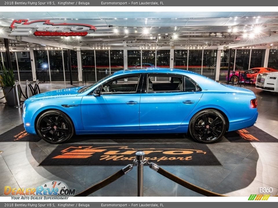 2018 Bentley Flying Spur V8 S Kingfisher / Beluga Photo #2