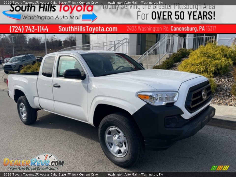 2022 Toyota Tacoma SR Access Cab Super White / Cement Gray Photo #1