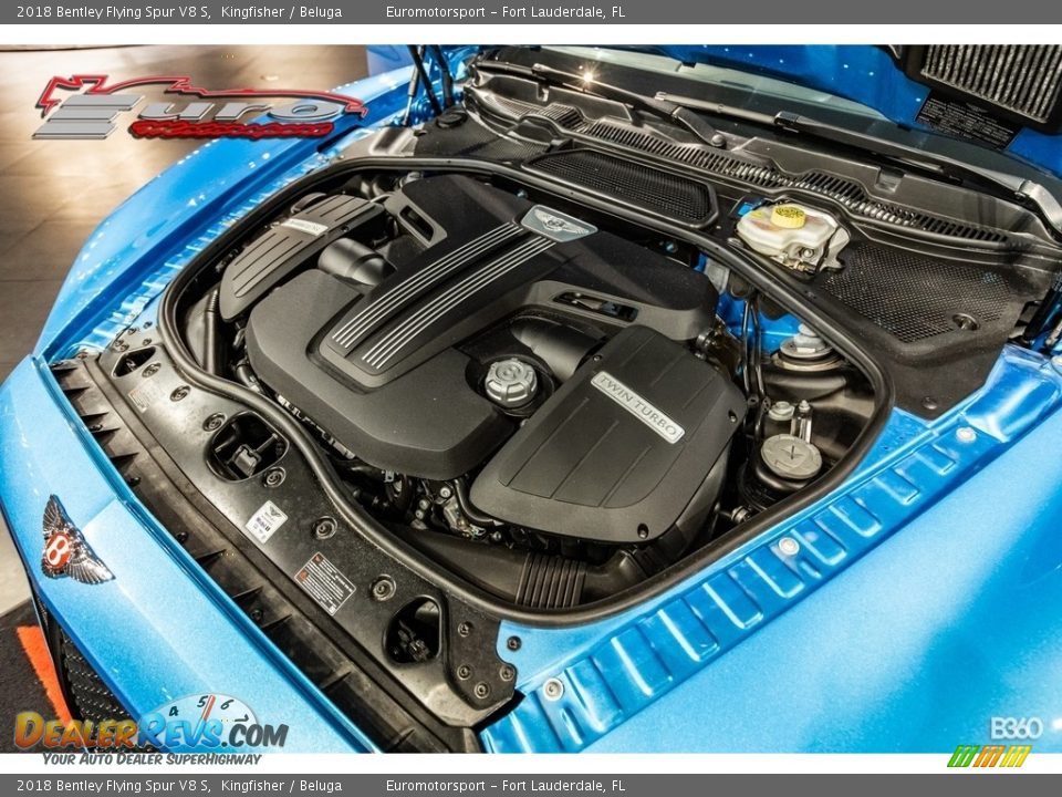 2018 Bentley Flying Spur V8 S Kingfisher / Beluga Photo #7
