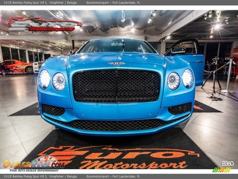 2018 Bentley Flying Spur V8 S Kingfisher / Beluga Photo #8