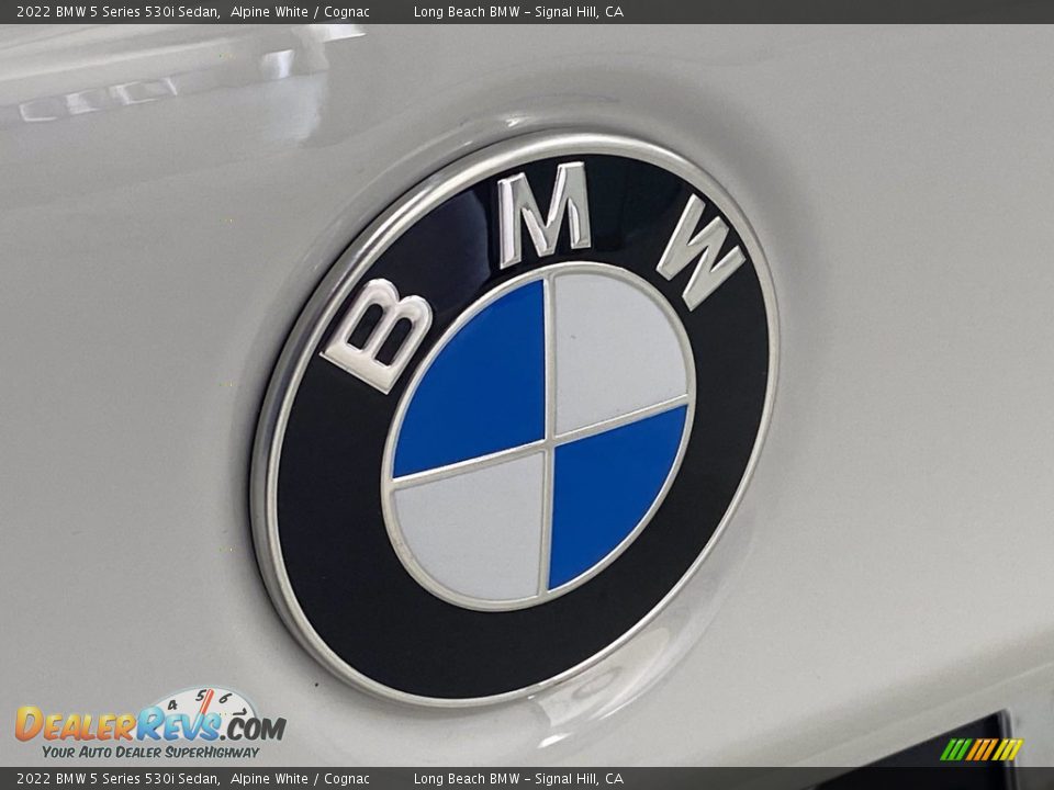 2022 BMW 5 Series 530i Sedan Alpine White / Cognac Photo #7