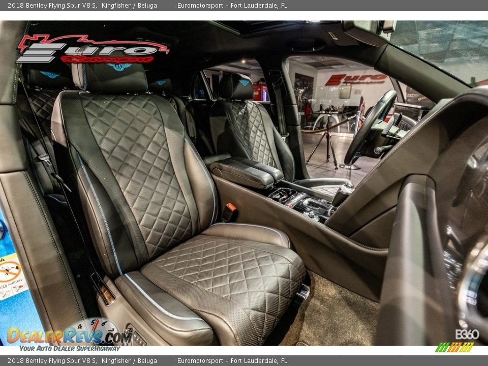 2018 Bentley Flying Spur V8 S Kingfisher / Beluga Photo #9