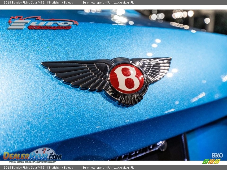 2018 Bentley Flying Spur V8 S Kingfisher / Beluga Photo #11
