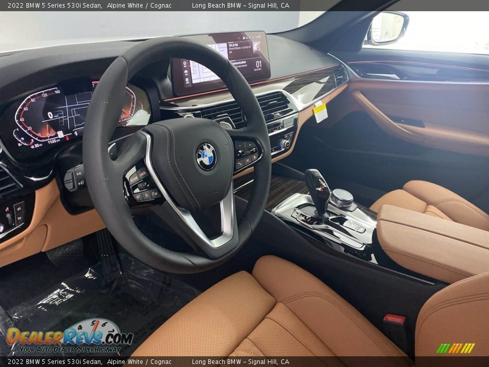 2022 BMW 5 Series 530i Sedan Alpine White / Cognac Photo #12