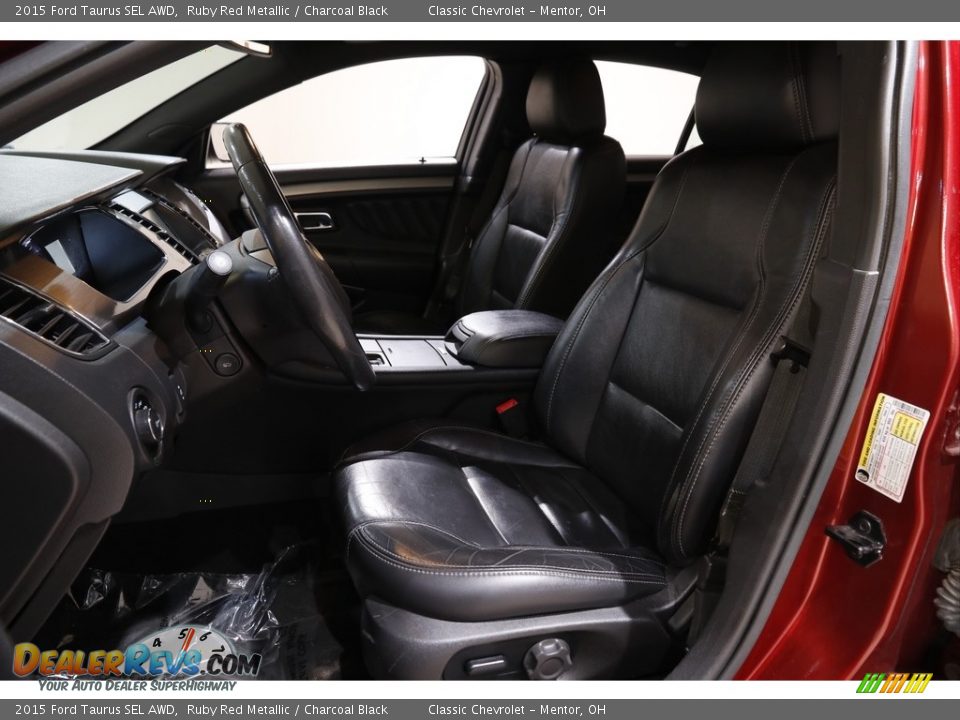 2015 Ford Taurus SEL AWD Ruby Red Metallic / Charcoal Black Photo #5