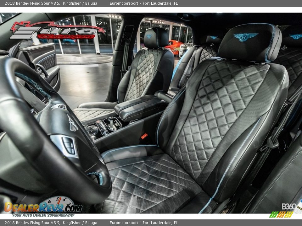 2018 Bentley Flying Spur V8 S Kingfisher / Beluga Photo #21