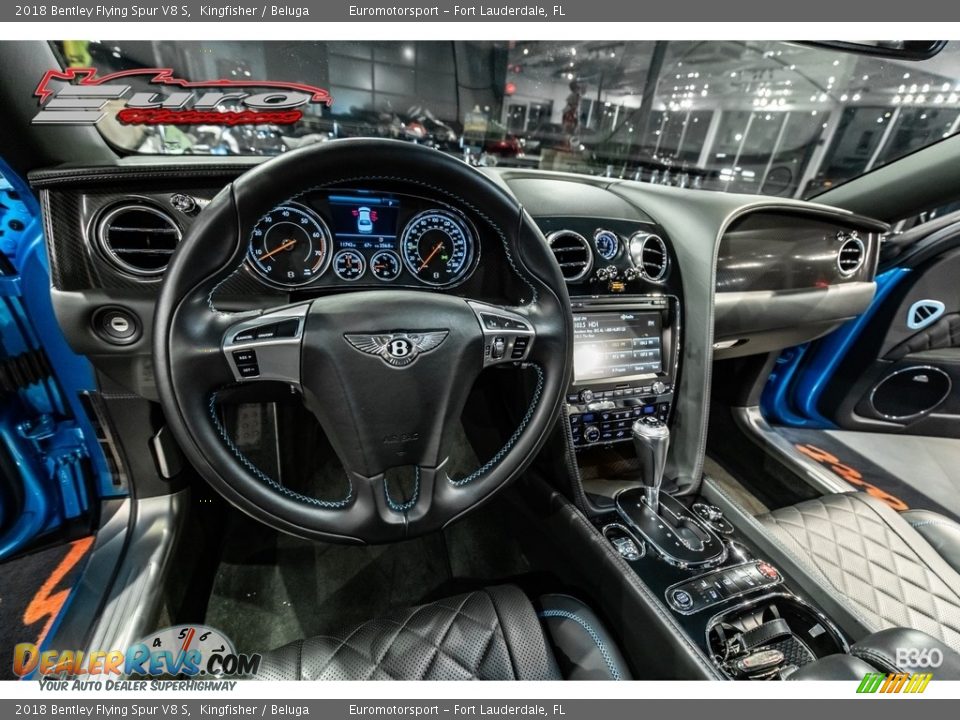 2018 Bentley Flying Spur V8 S Kingfisher / Beluga Photo #24