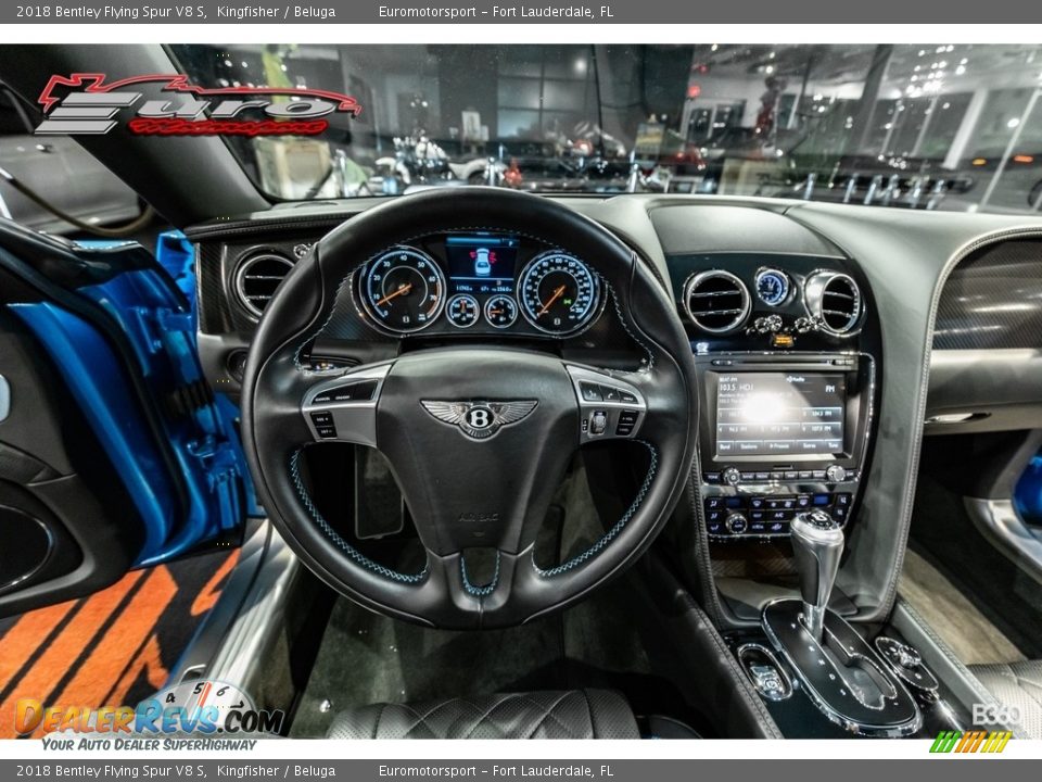 2018 Bentley Flying Spur V8 S Kingfisher / Beluga Photo #25
