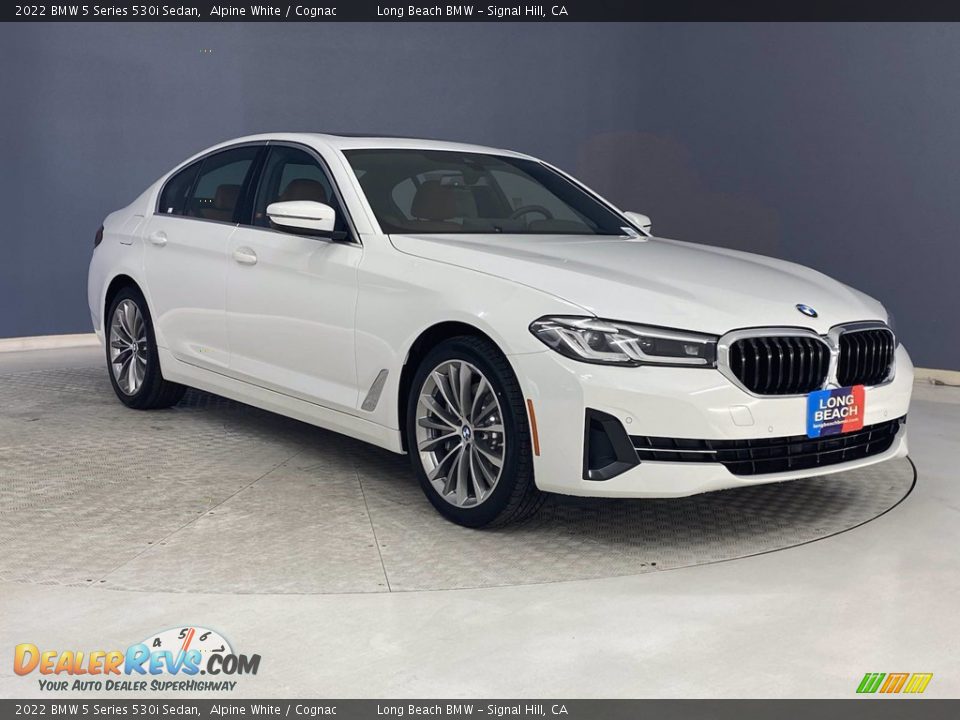 2022 BMW 5 Series 530i Sedan Alpine White / Cognac Photo #27