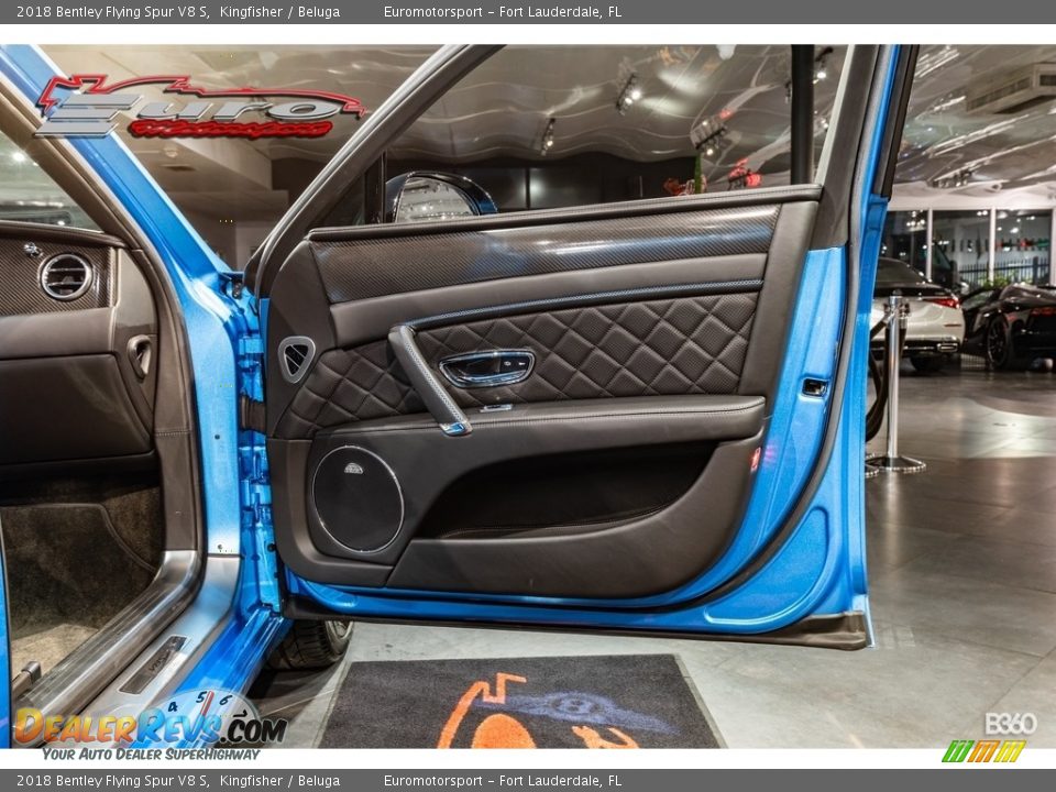 2018 Bentley Flying Spur V8 S Kingfisher / Beluga Photo #34