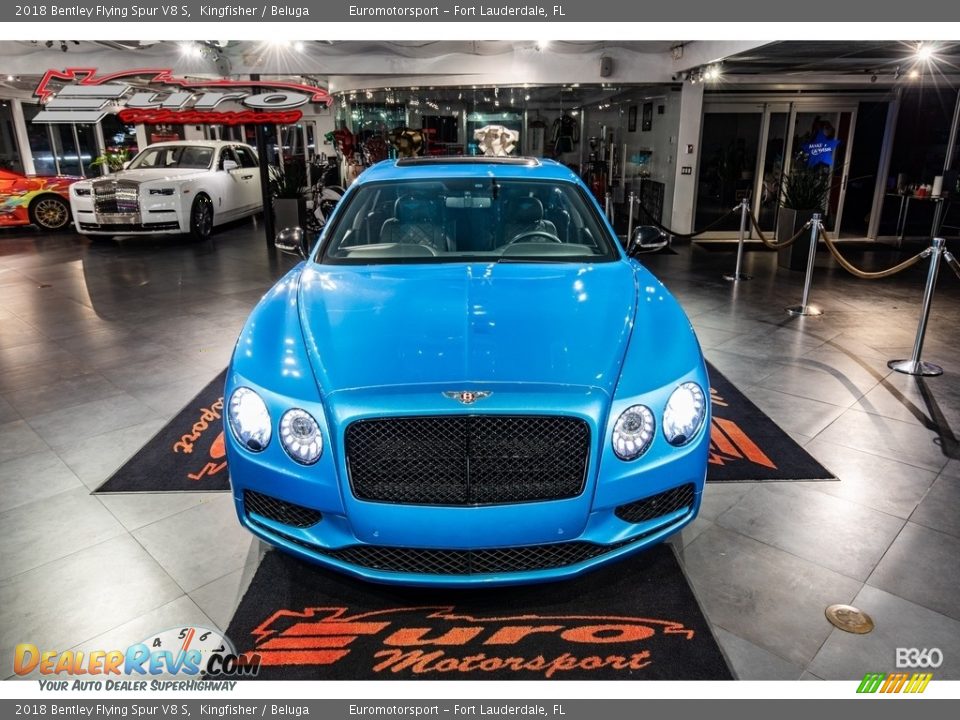 2018 Bentley Flying Spur V8 S Kingfisher / Beluga Photo #36