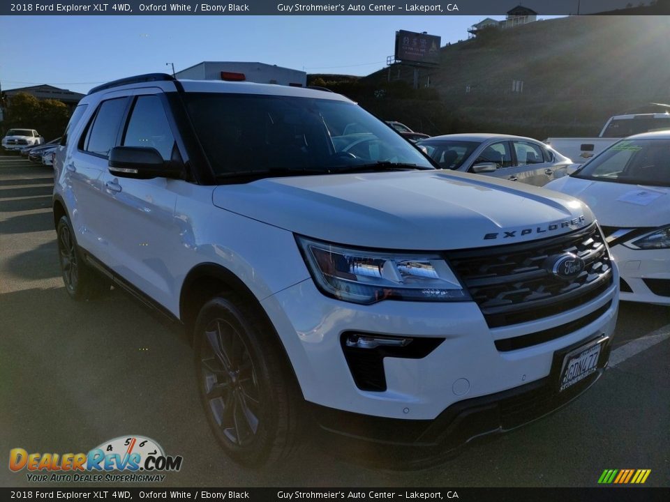 2018 Ford Explorer XLT 4WD Oxford White / Ebony Black Photo #1