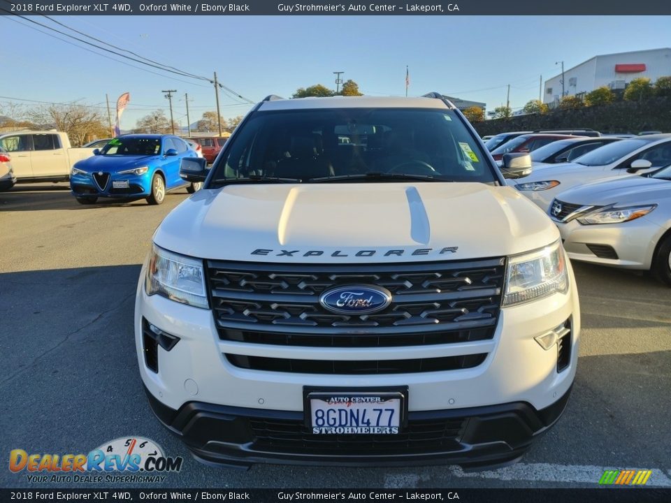 2018 Ford Explorer XLT 4WD Oxford White / Ebony Black Photo #2