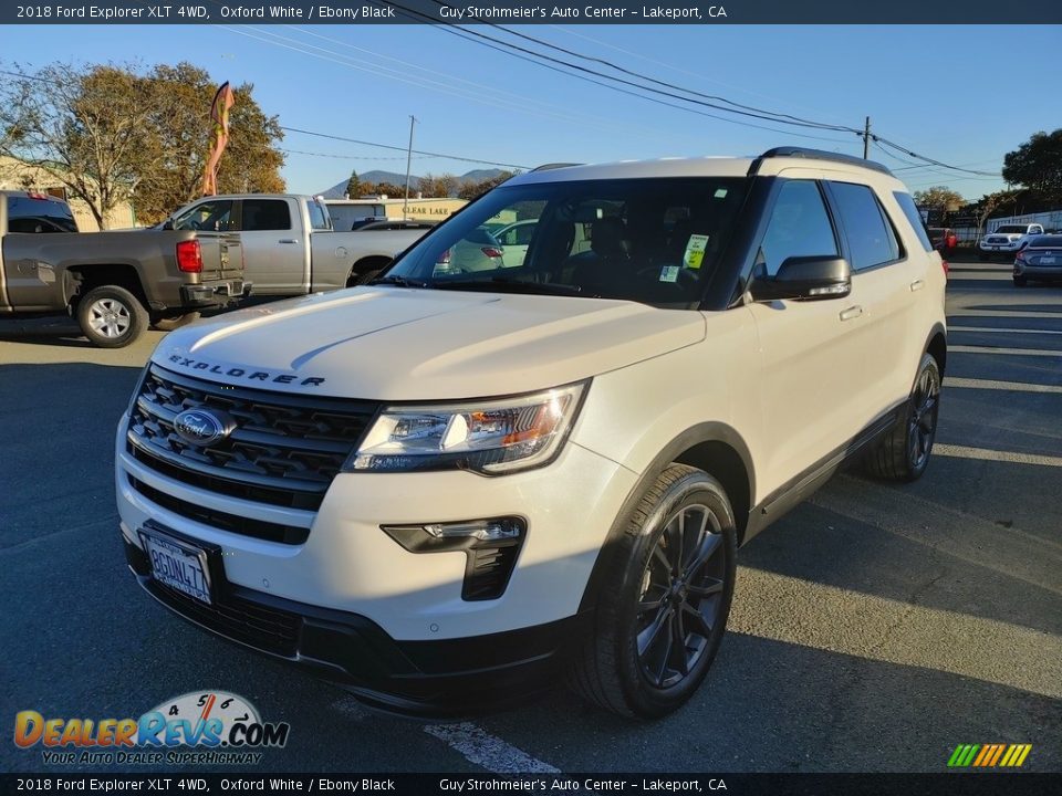 2018 Ford Explorer XLT 4WD Oxford White / Ebony Black Photo #3