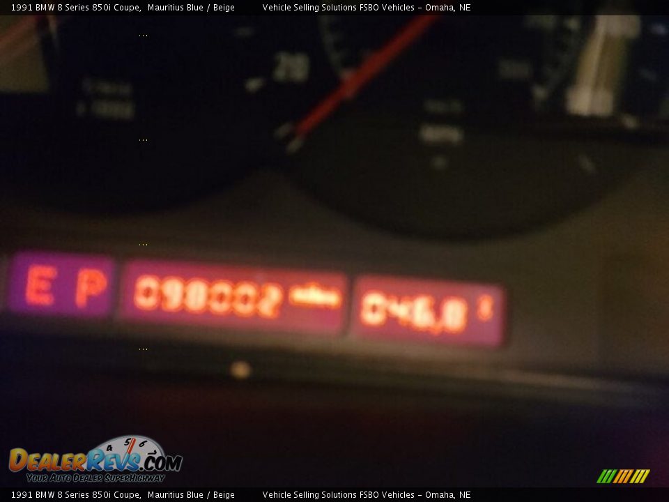 1991 BMW 8 Series 850i Coupe Mauritius Blue / Beige Photo #4