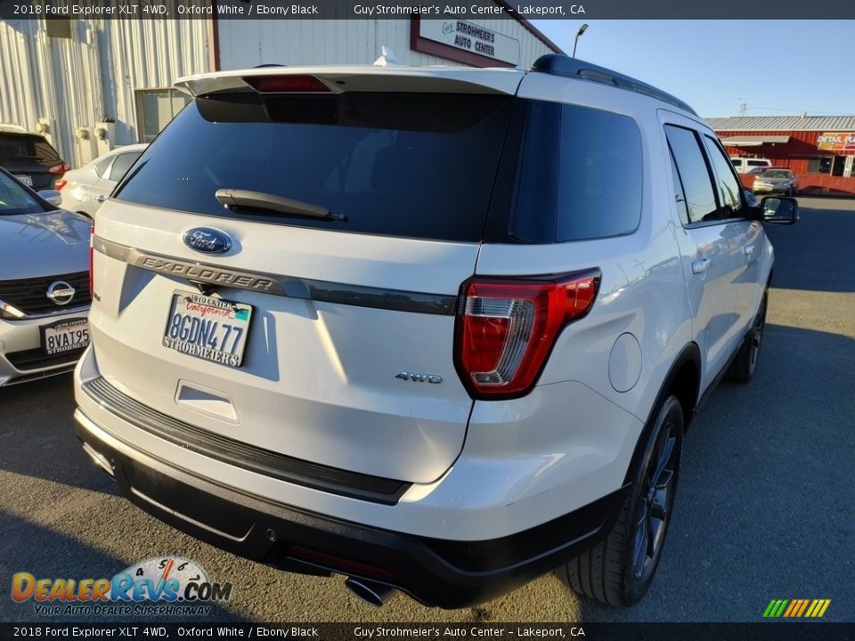 2018 Ford Explorer XLT 4WD Oxford White / Ebony Black Photo #10