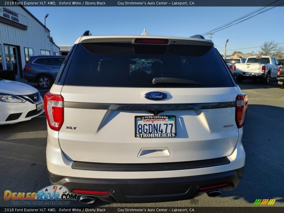 2018 Ford Explorer XLT 4WD Oxford White / Ebony Black Photo #11