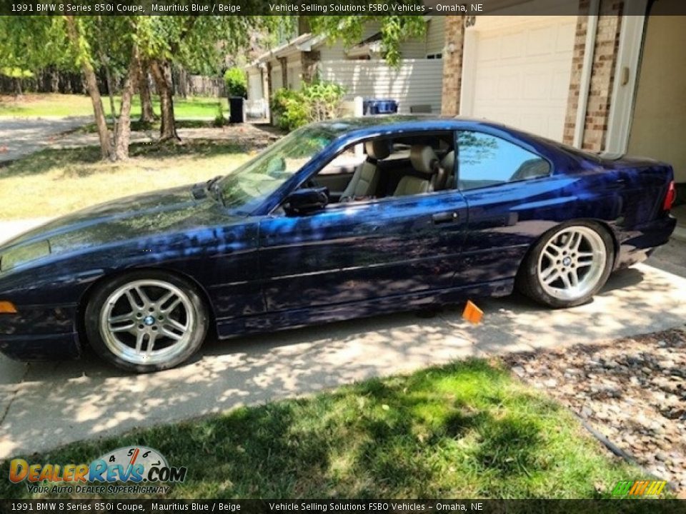 Mauritius Blue 1991 BMW 8 Series 850i Coupe Photo #7