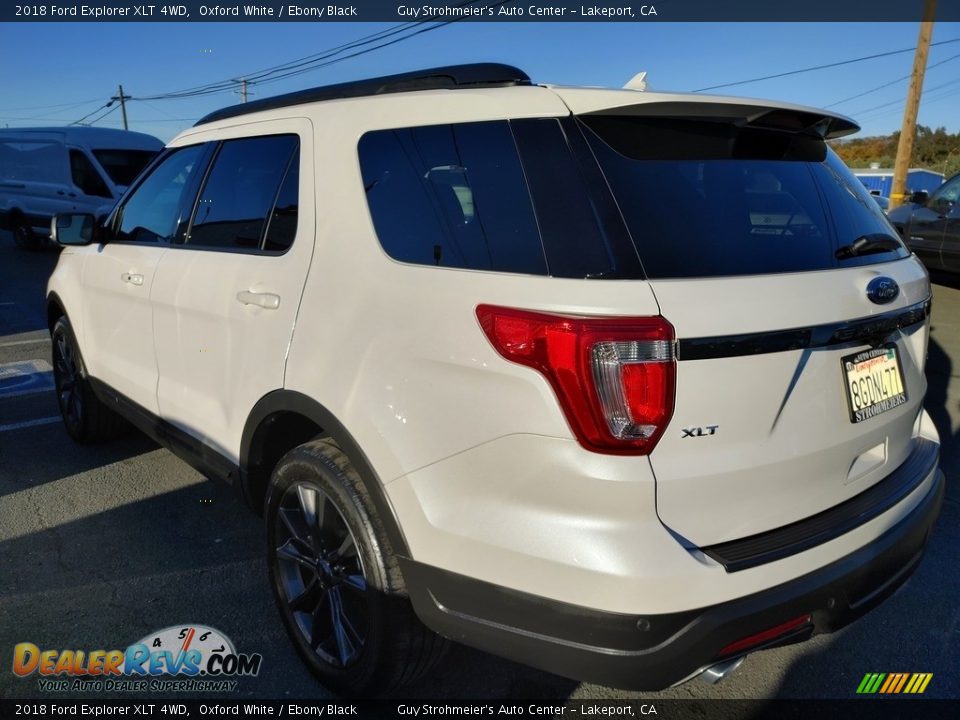 2018 Ford Explorer XLT 4WD Oxford White / Ebony Black Photo #12